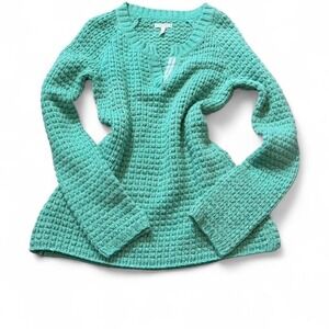 Vintage Old Navy Seafoam Green Crochet Knit Sweater‎